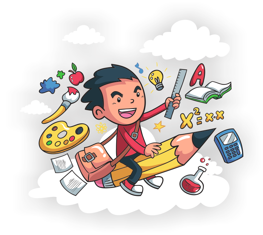 Child gaming illustration with food and gadgets